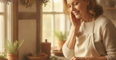 Femme préparant un remède naturel pour soulager la douleur d'une dent de sagesse