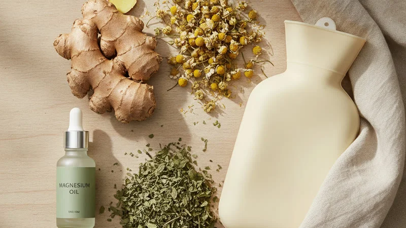 Gingembre, camomille et menthe pour soulager la migraine menstruelle