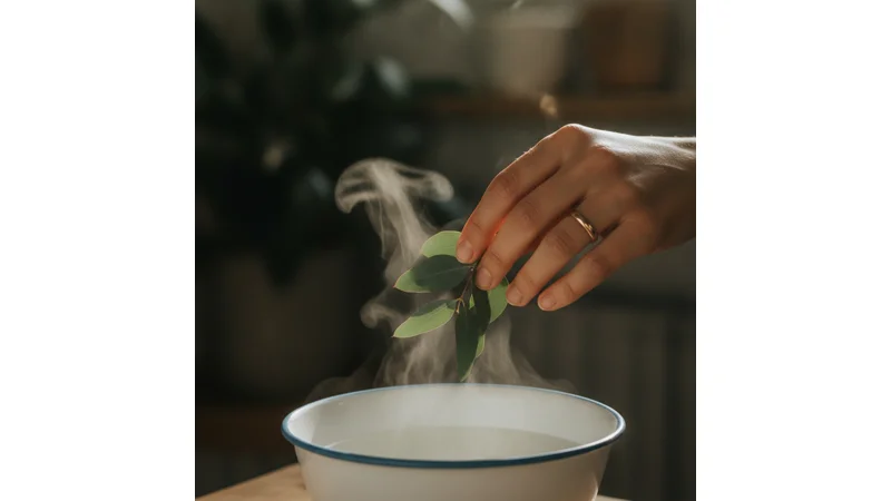 Sinusite remèdes naturels - inhalation eucalyptus