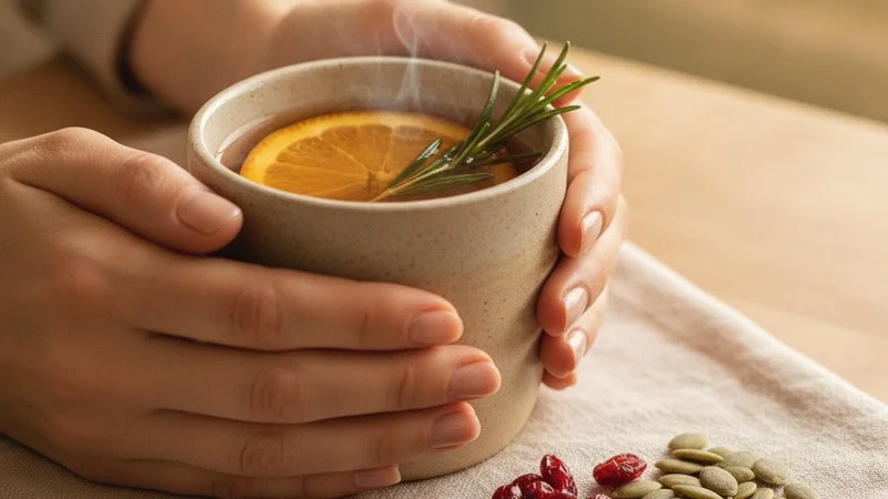 Tisane de busserole avec graines de courge pour apaiser la vessie hyperactive